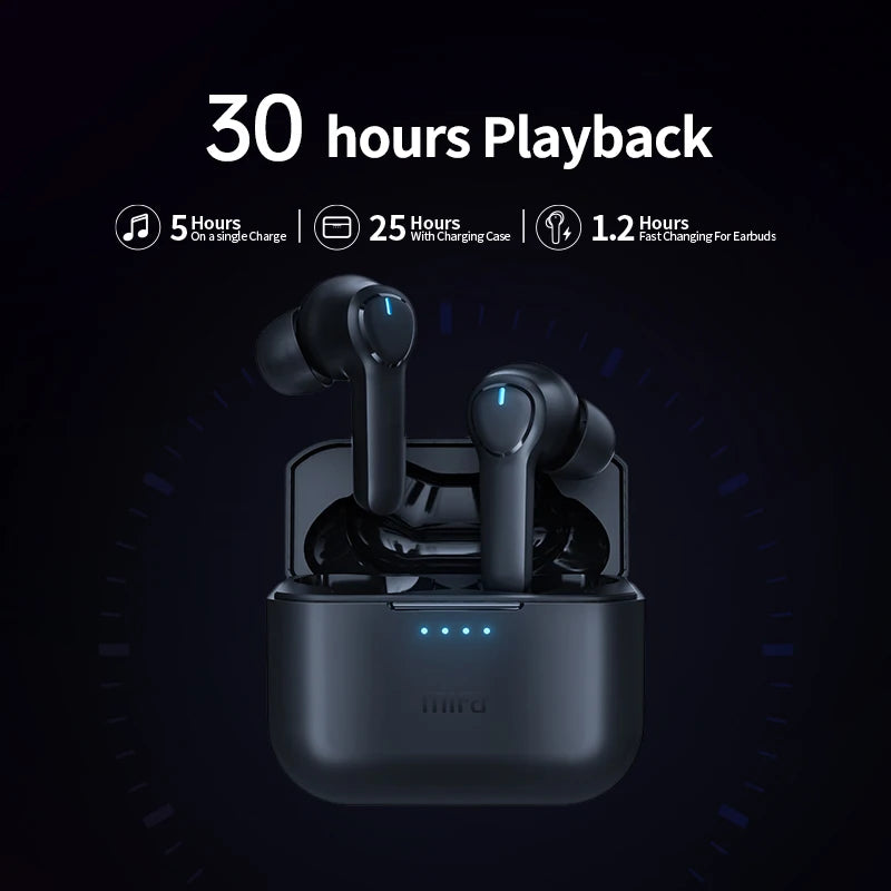 mifa X180 Bluetooth Headphones 4-Mics ENC Call Noise Cancelling True Wireless Earbuds & IPX7 Waterproof Earphones