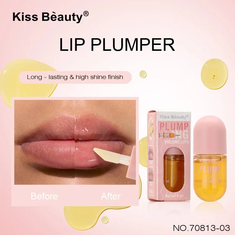 Long Lasting Lip Plumper Oil Instant Volumising Enhancer Collagen Lips Volume Lipgloss Sexy Cosmetic Volume Increases Lip Serum