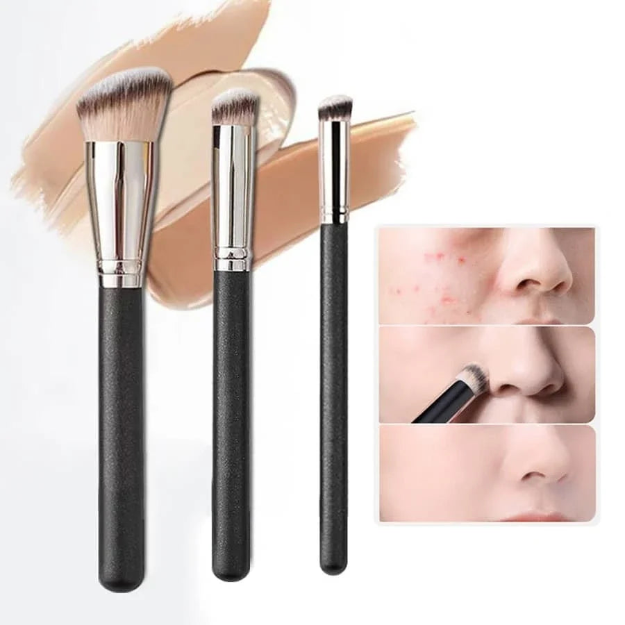 170/270 Face Cosmetic Brush Foundation Powder Makeup Brush Flat Top Concealer Powder Female Make Up Brushes Black Beauty Tool