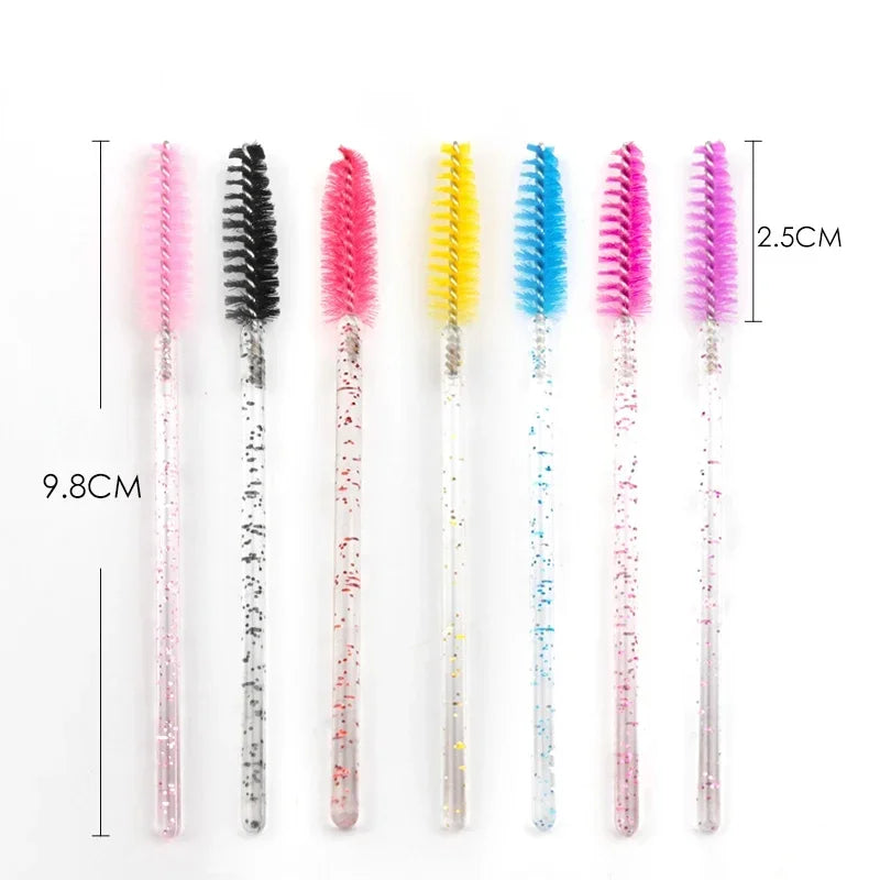 Wholesale 50Pcs Eyelash Brushes Makeup Brushes Disposable Mascara Wands Applicator Spoolers Lashes Cosmetic Brush Makeup Tools