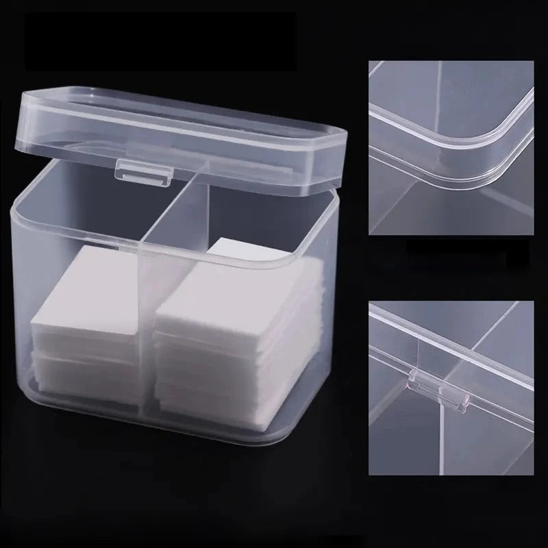 Portable Storage Box Nail Accessoires Wipes Cotton Pads Swab Rods Container Case Nail Art Toos Organizer