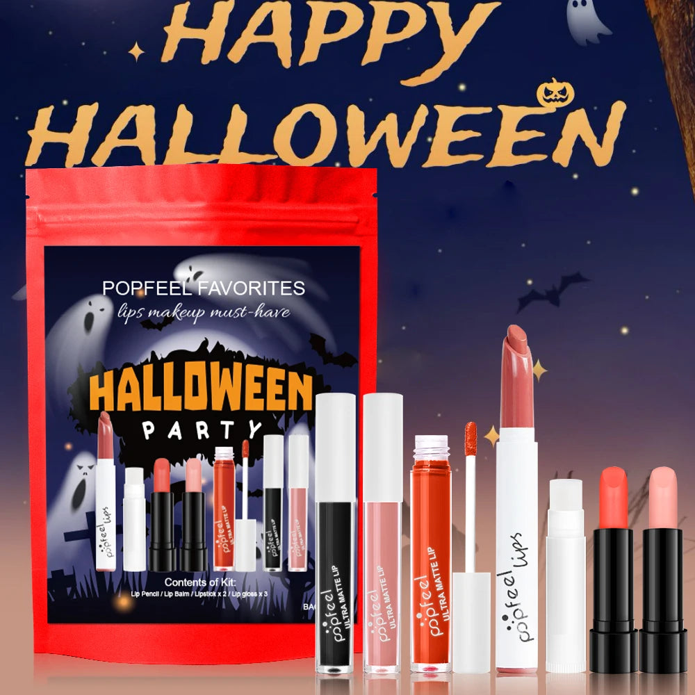 POPFEEL Favorite Mini Makeup Kit Halloween Makeup Gift Set for Women Eye Makeup Sets for Teen Girls Lip Makeup Sets for Teen Gir