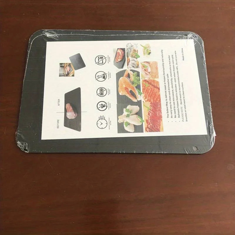 Fast Defrosting Tray Aluminium Alloy Thaw Food Defrosting Tray Frozen Meat Fish Food Tray With Brush Meat Tools