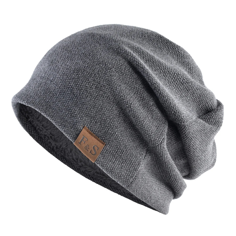 1pcs Warm Knitted Beanie Hat For Men And Women