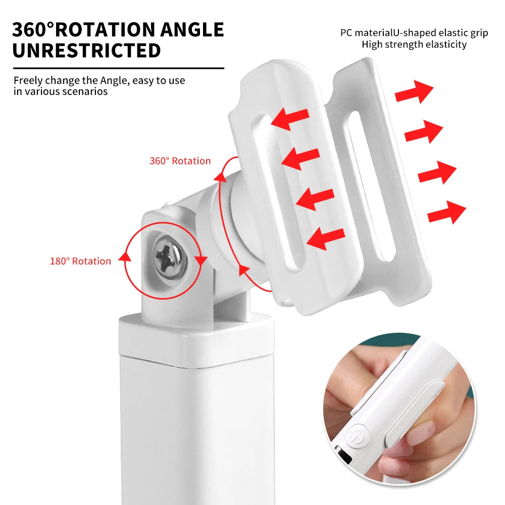 Portable Nail UV LED Lamp Rechargeable for Nails Gel Polish Drying Resin Quick UV Light Lamp for Nails Art Desk Stand Removable