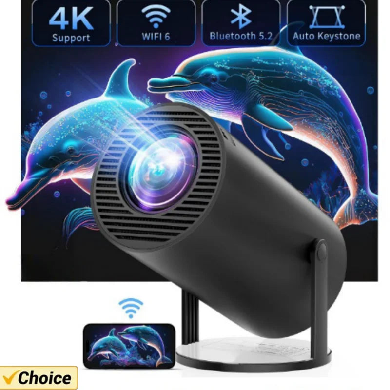 HY300 PRO Projector 4K Android 11 Dual Wifi6 260ANSI Allwinner H713 BT5 1080P 1280x720P Home Theater Outdoor Projector