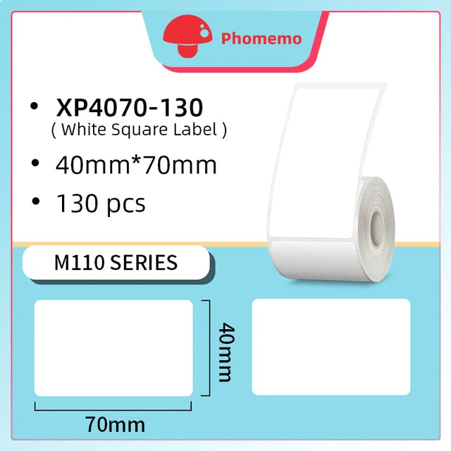 Phomemo M110 Self-adhesive Smart Thermal Label Printer for Business,Barcode Label, Price Tag, Address Wireless Sticker Printer