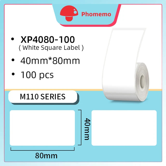 Phomemo M110 Self-adhesive Smart Thermal Label Printer for Business,Barcode Label, Price Tag, Address Wireless Sticker Printer