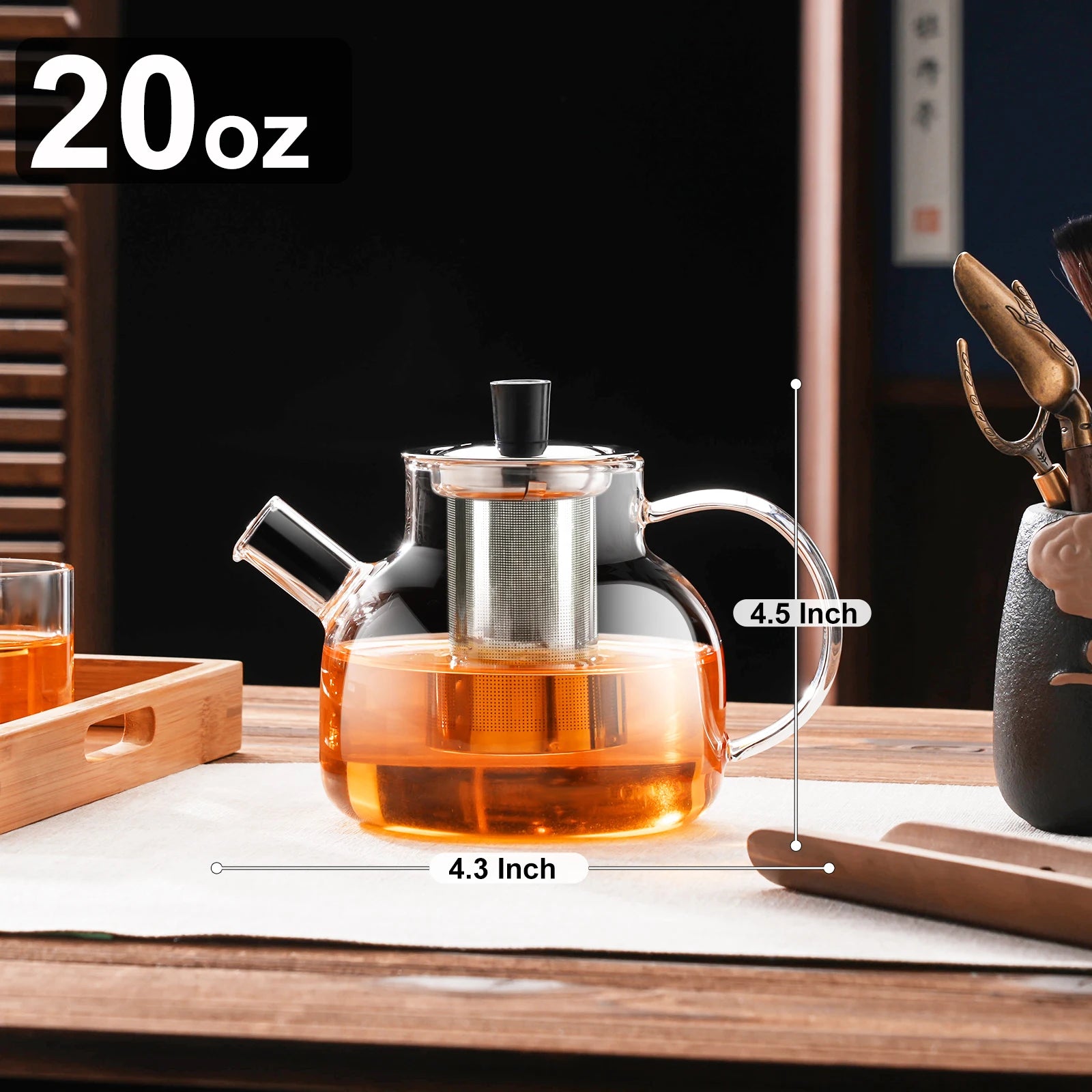 1800ML Home And Kitchen Transparent Glass Water Jug Camping Water Bottle Cold Coffee Pot Coffeeware Teaware Drink ItemsKettle