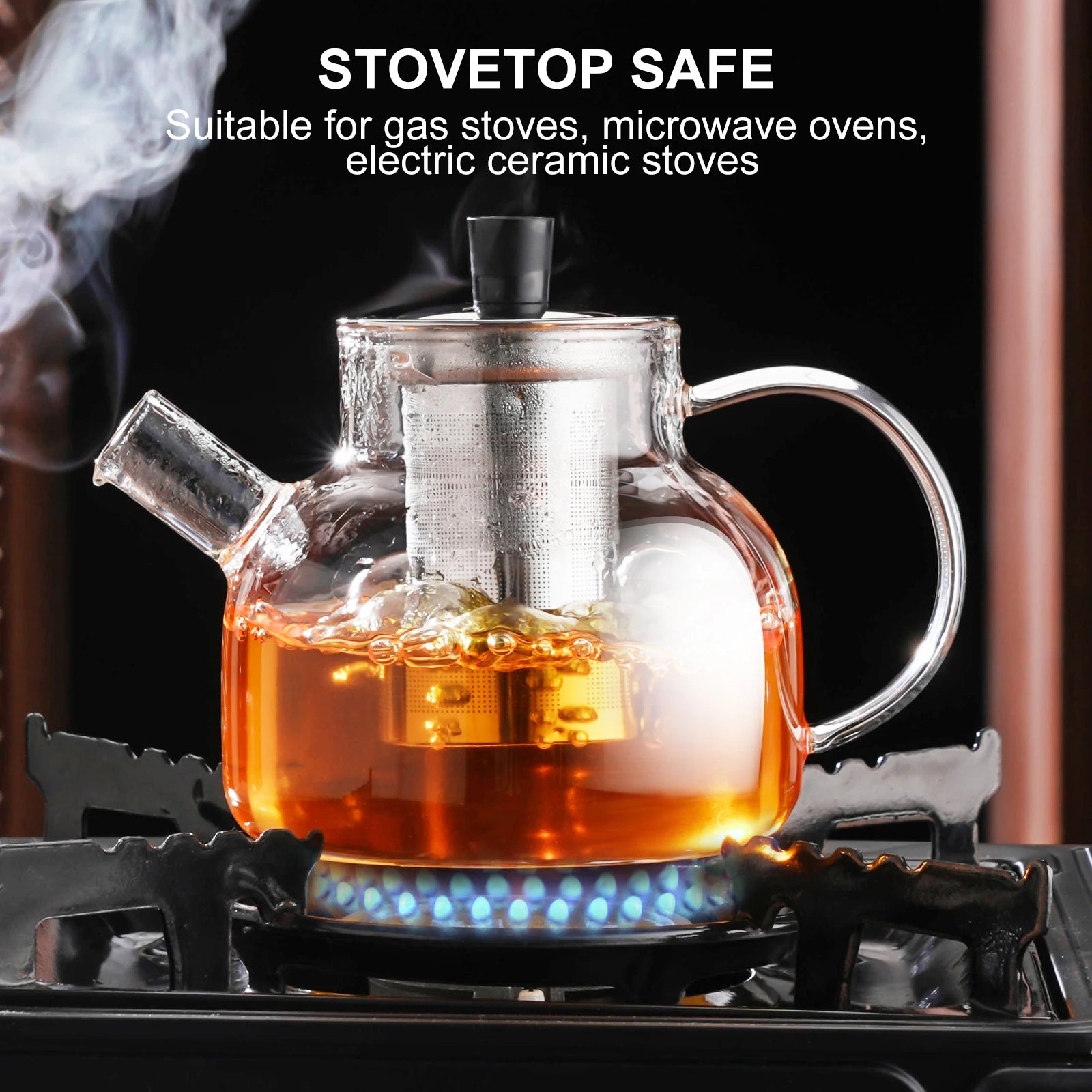 1800ML Home And Kitchen Transparent Glass Water Jug Camping Water Bottle Cold Coffee Pot Coffeeware Teaware Drink ItemsKettle