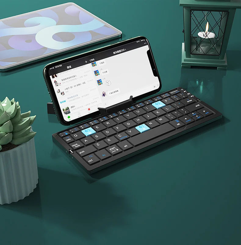 1-2Jomaa Foldable Bluetooth Keyboard Rechargeable Keyboard Mini