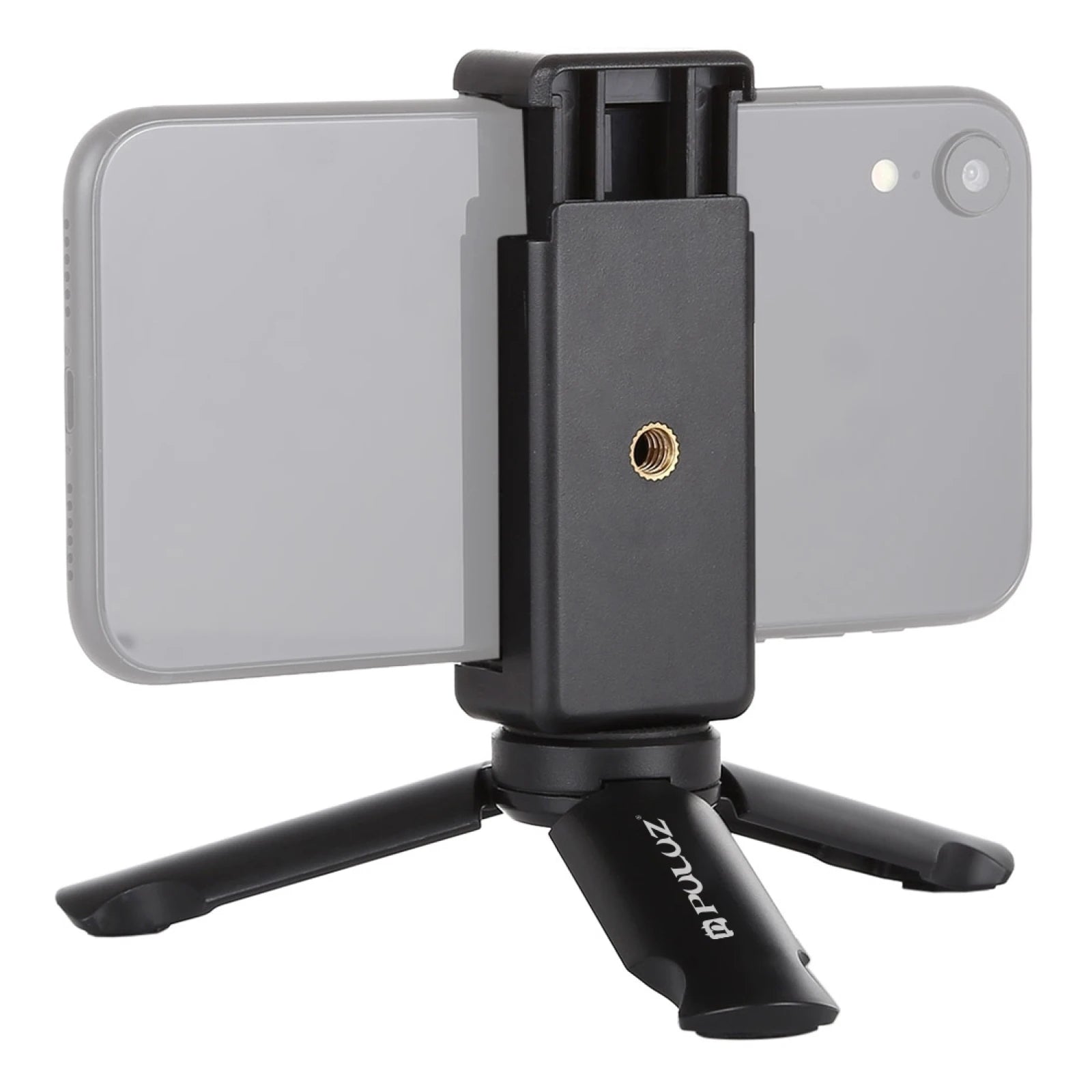PULUZ Portable Folding Plastic Tripod Stand Universal Phone Clamp 5cm To 8.5cm Bracket Smartphones Holder Clip For Xiaomi Huawei