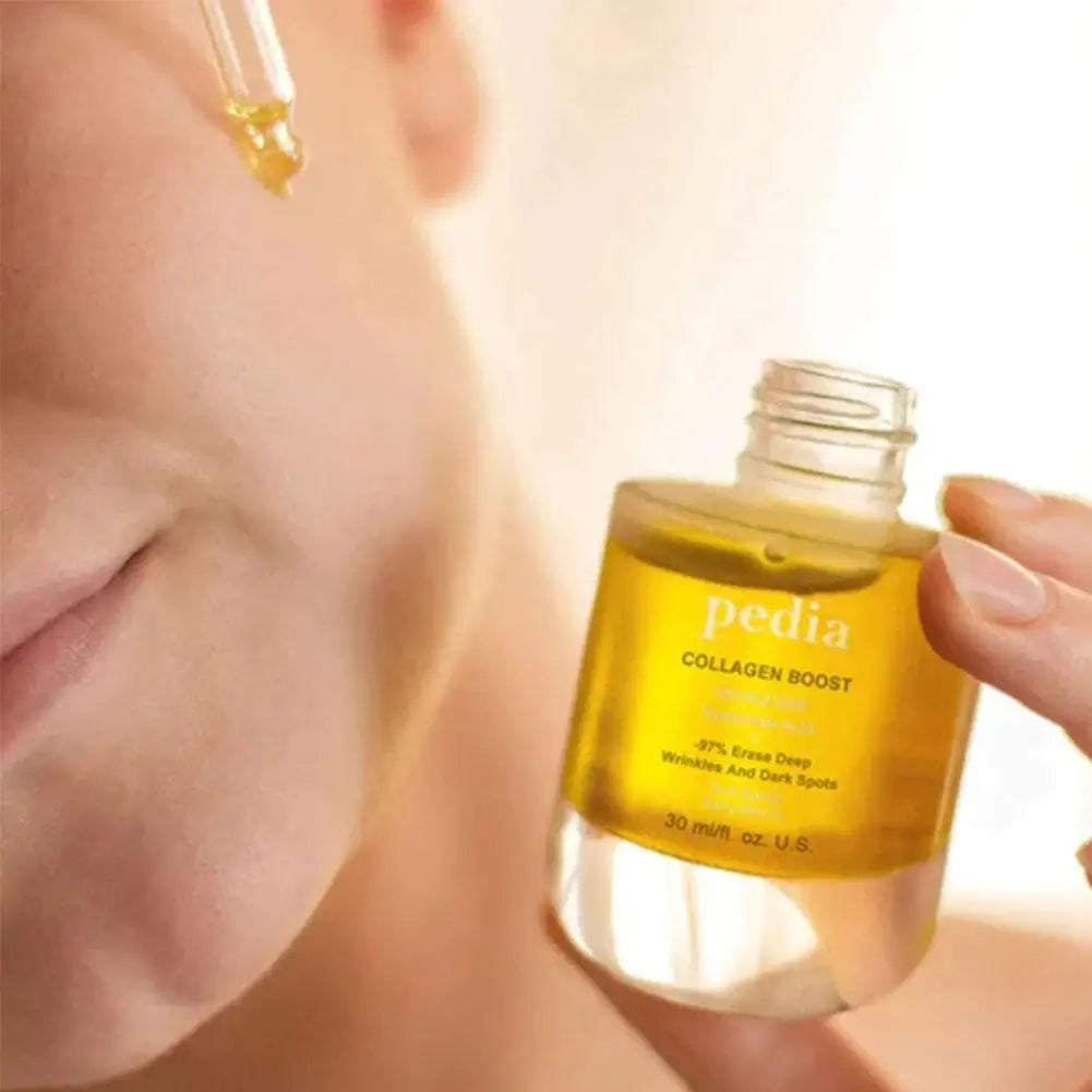 Collagen Face Serum Skincare Facial Essence Liquid Moisturizing Soothing Nourishing Face Serum Pore Shrink Skin Care 30ml