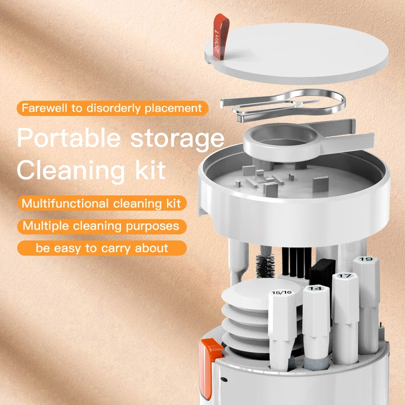 6/8/20 in1 Multi-purpose Digital Device Cleaning Tool Set Mobile Phone Headset Laptop keyboard cleaning brush Dust remover key