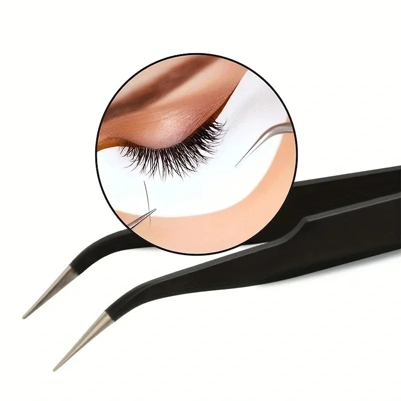 1PC Stainless Steel Curved Straight Eyebrow False Eyelash Tweezers Nail Art Extension Makeup Tool Eeyelashes Tweezers