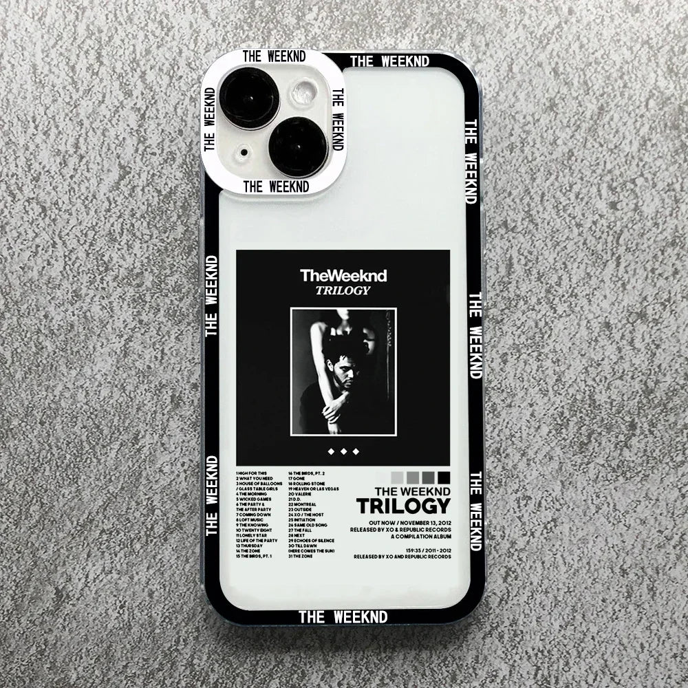 The Weeknd XO Minimalist Poster Phone Case For iPhone 16 15 11 13 12 14 Pro MAX Mini SE 8 7 Plus Cover Transparent Fundas Coque