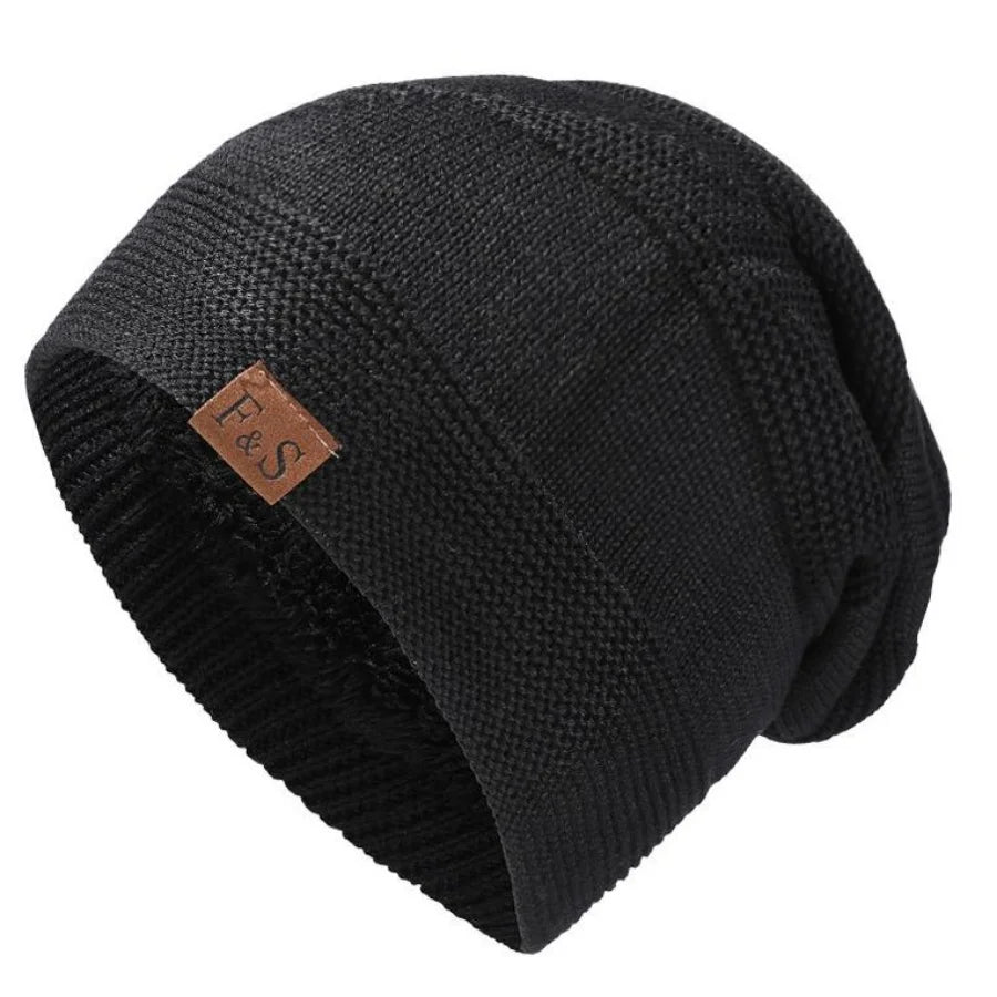 New Unisex Slouchy Winter Hats Add Fur Lined