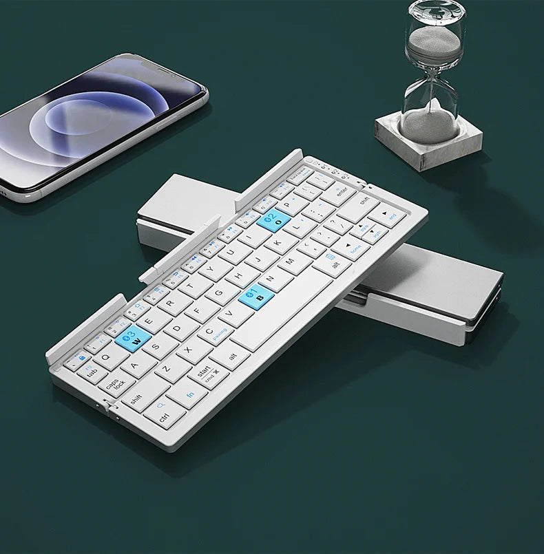 1-2Jomaa Foldable Bluetooth Keyboard Rechargeable Keyboard Mini
