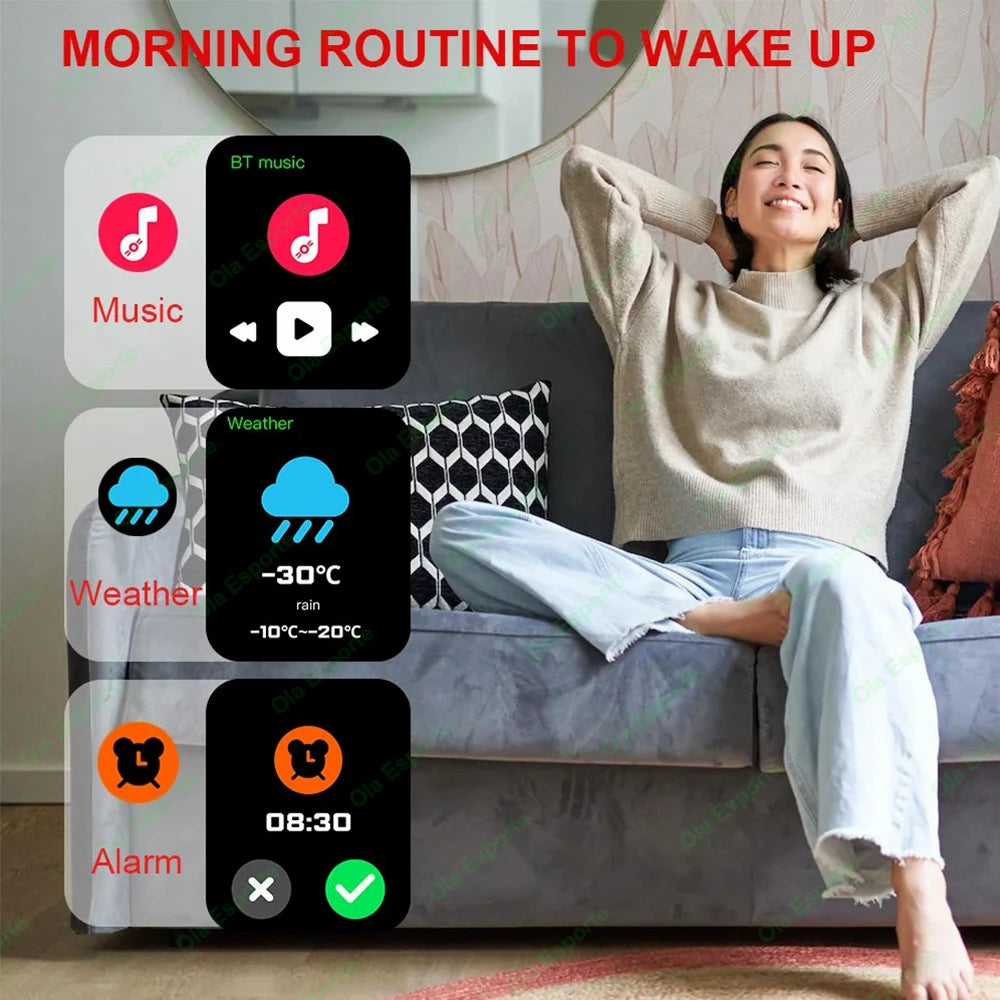 H9 New Smart Watch 2.01 Inch HD Display Answer Make Call Message Preview Sport Modes DIY Dial Weather Forecast For Men Women