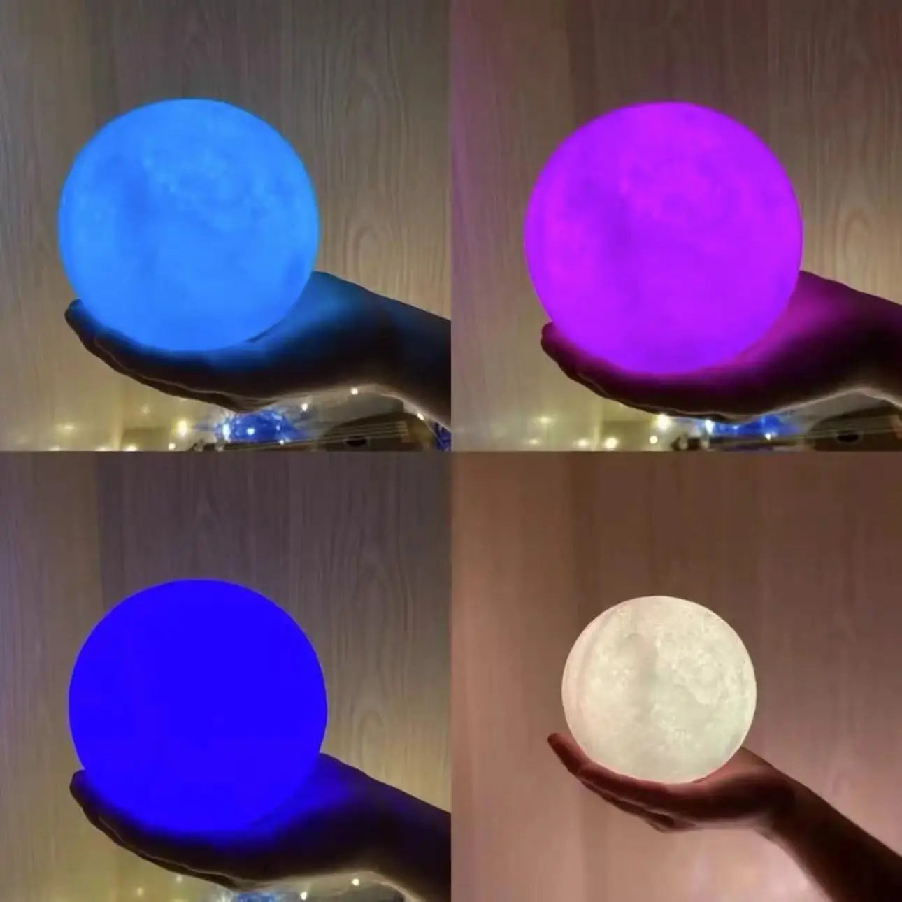 LED Moon Light Night Light Battery Powered Star Light Bedroom Decoration Night Light Children's Gift 8cm Moon Light