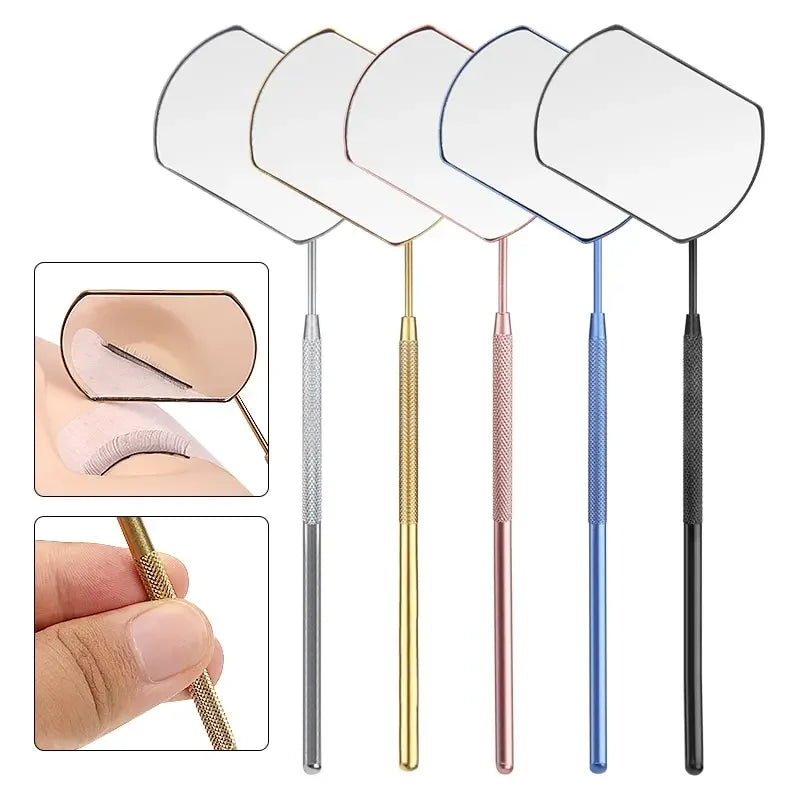 PCs Lash Extension Mirror Eyelash Extension Grafting Tools Stainless Steel Multifunction Checking Lash Mirror Beauty Makeup