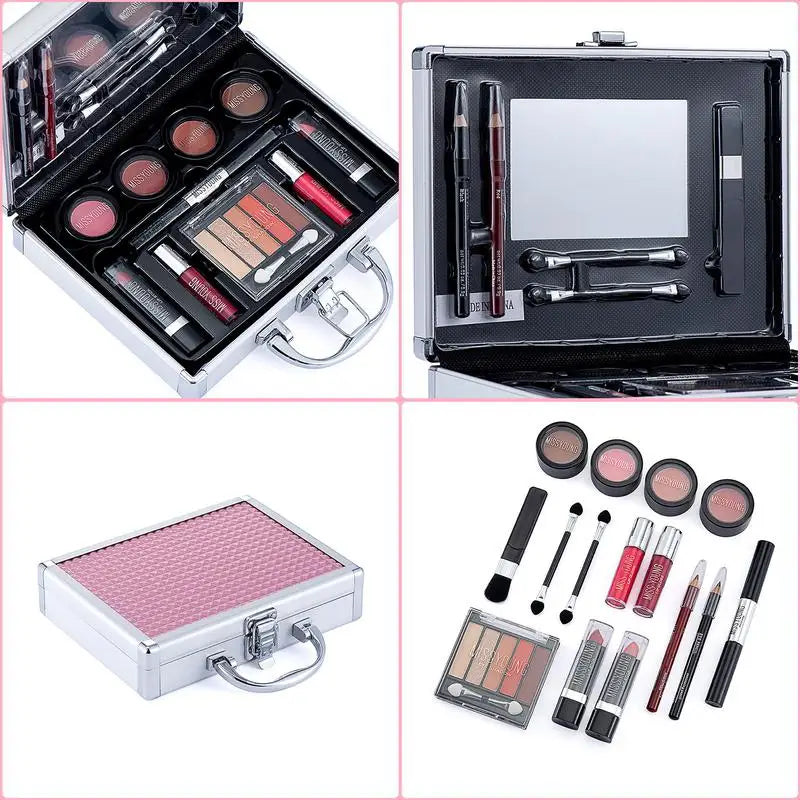 new Makeup Full Kit Female Make Up Set Eye Shadow Eyeshadow Palette Lip Gloss Mascara Eyeliner Brushes Bag Make-up for Women
