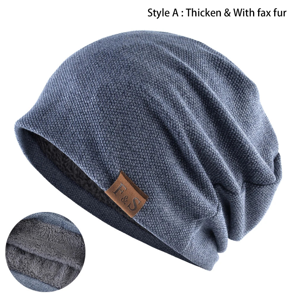 1pcs Warm Knitted Beanie Hat For Men And Women