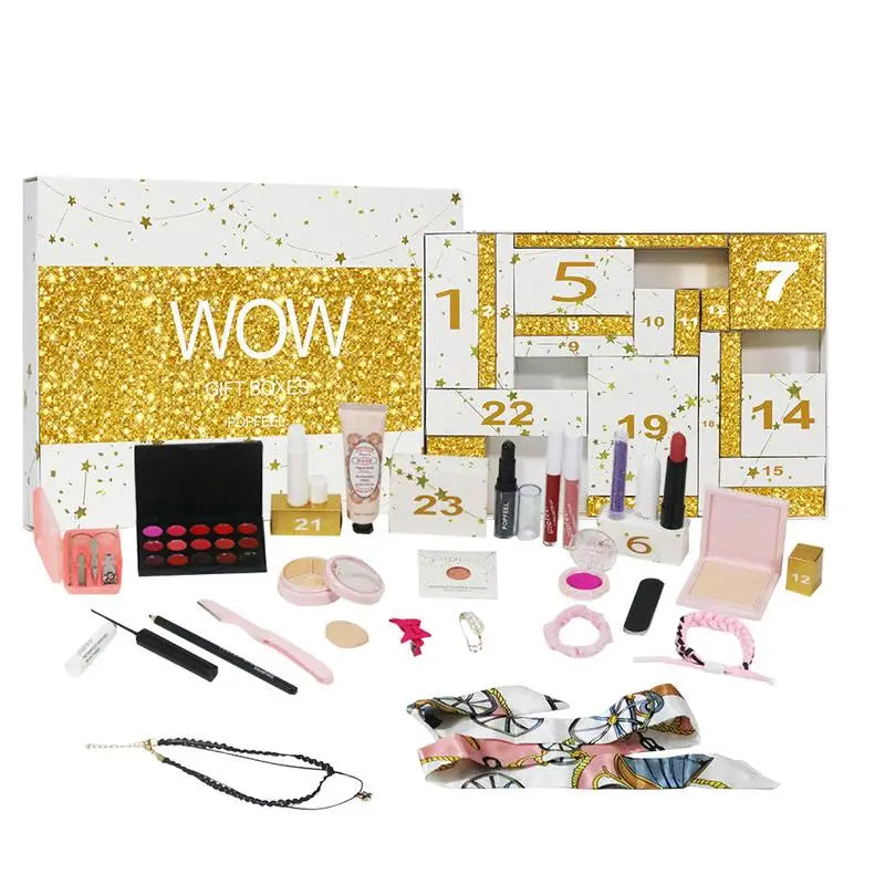 2024 Christmas Advent Calendar Box Makeup Set Lipstick Eye Shadow Concealers Cosmetics Gift Box For Women girl Christmas Gifts
