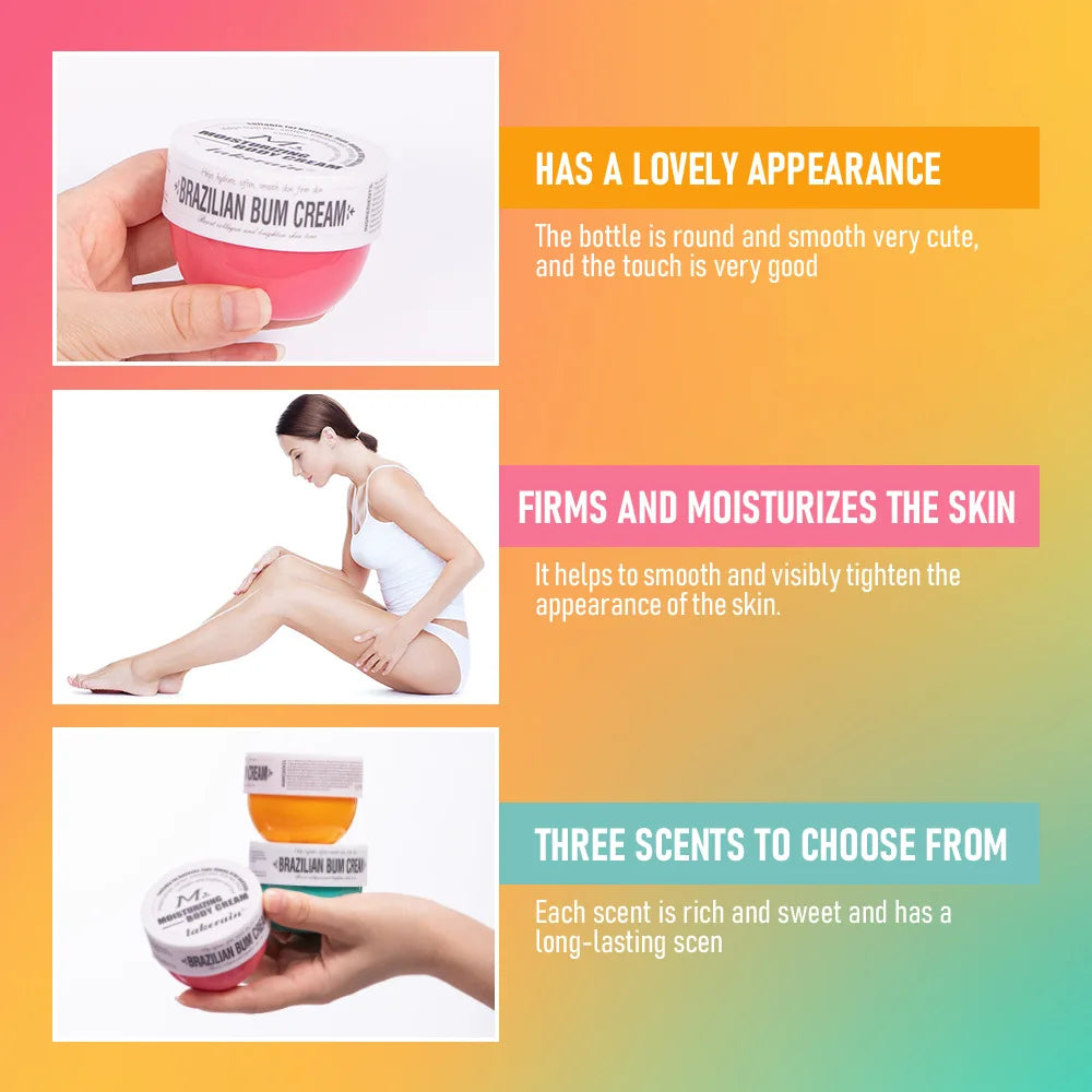 Bady Cream Hip Buttock Care Cream MoisturizingFirming Body Massager Gel Caramel Vanilla Floral ButtCare 80g