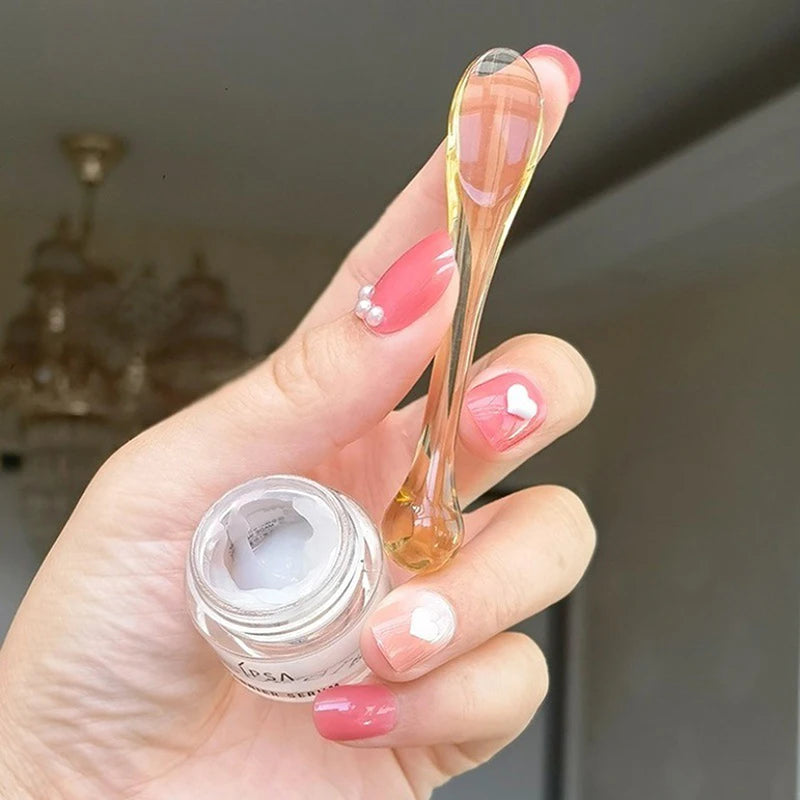 5pcs Eye Cream Applicator Spoon Roller Transparent Massage Stick Cosmetic Spatulas Wrinkle Facial Mask Skin Care Plastic Spoon