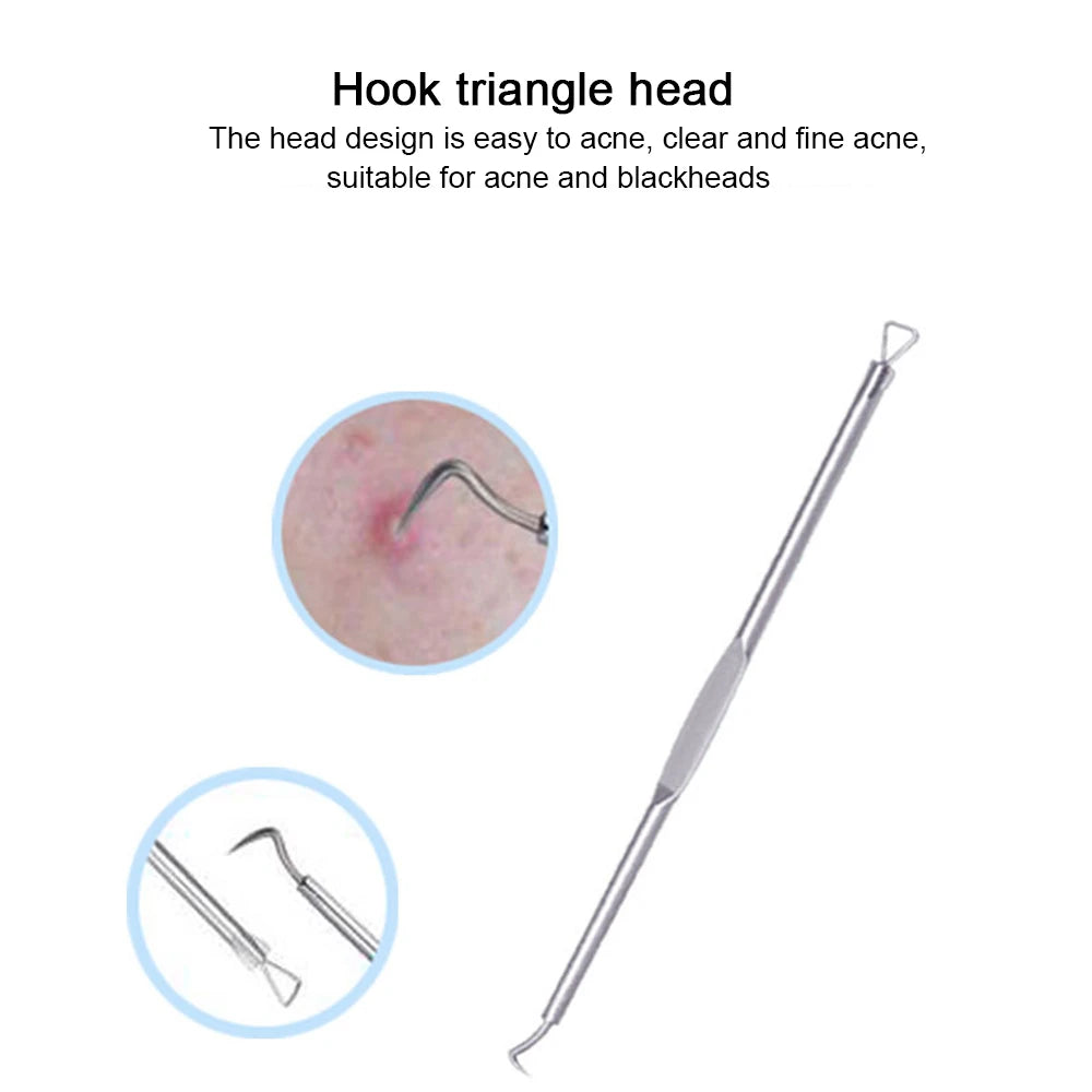 9Pcs Stainless Acne Blackhead Removal Needles Acne Remover Squeeze Deep Cleansing Facial Blackhead Eliminators Skin Beauty Tools