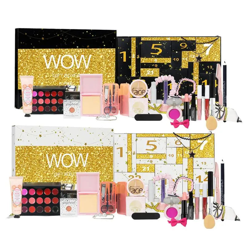2024 Christmas Advent Calendar Box Makeup Set Lipstick Eye Shadow Concealers Cosmetics Gift Box For Women girl Christmas Gifts