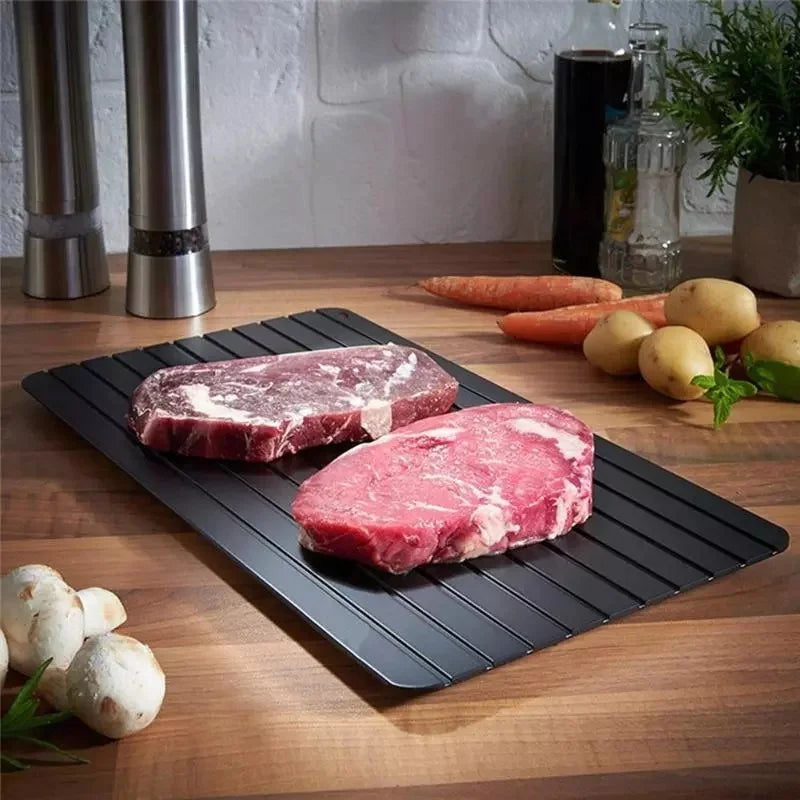1PCS Aluminum Alloy Quick Defrosting Thawing Tray Thawing Frozen Meat Fish Food Tray Meat Thawing Board Household Kitchen Tools