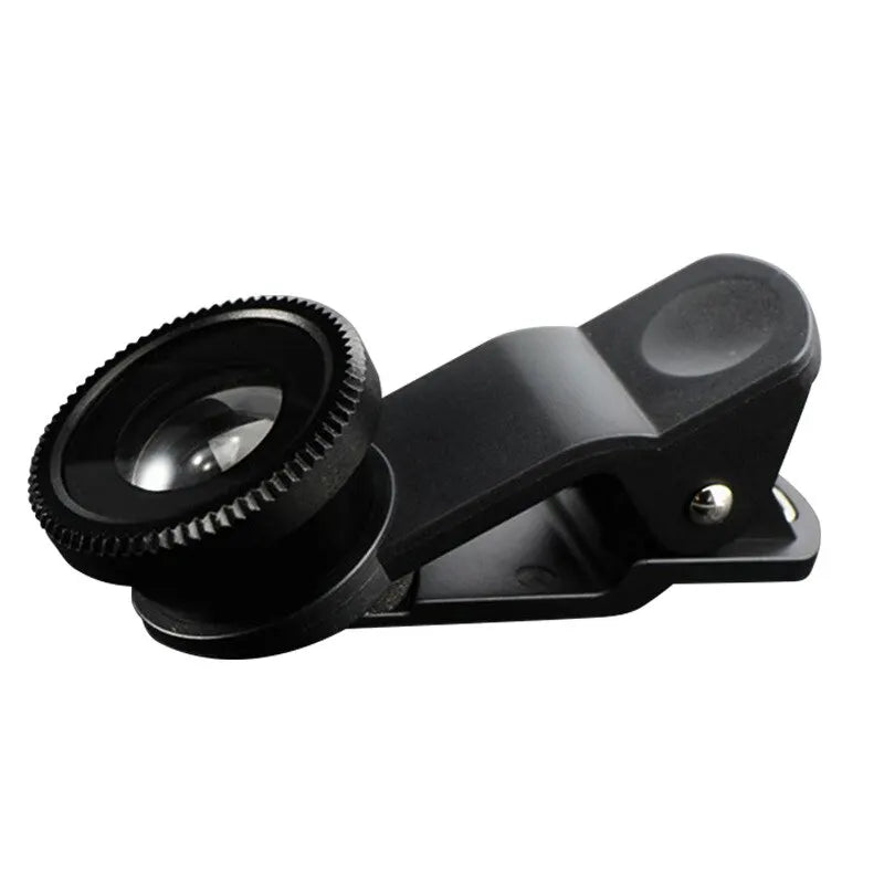 Fisheye Wide Angle Macro Portable 3 In 1 Mobile Phone Camera Lens Clip Macro Smartphone External Lens Android Accessories