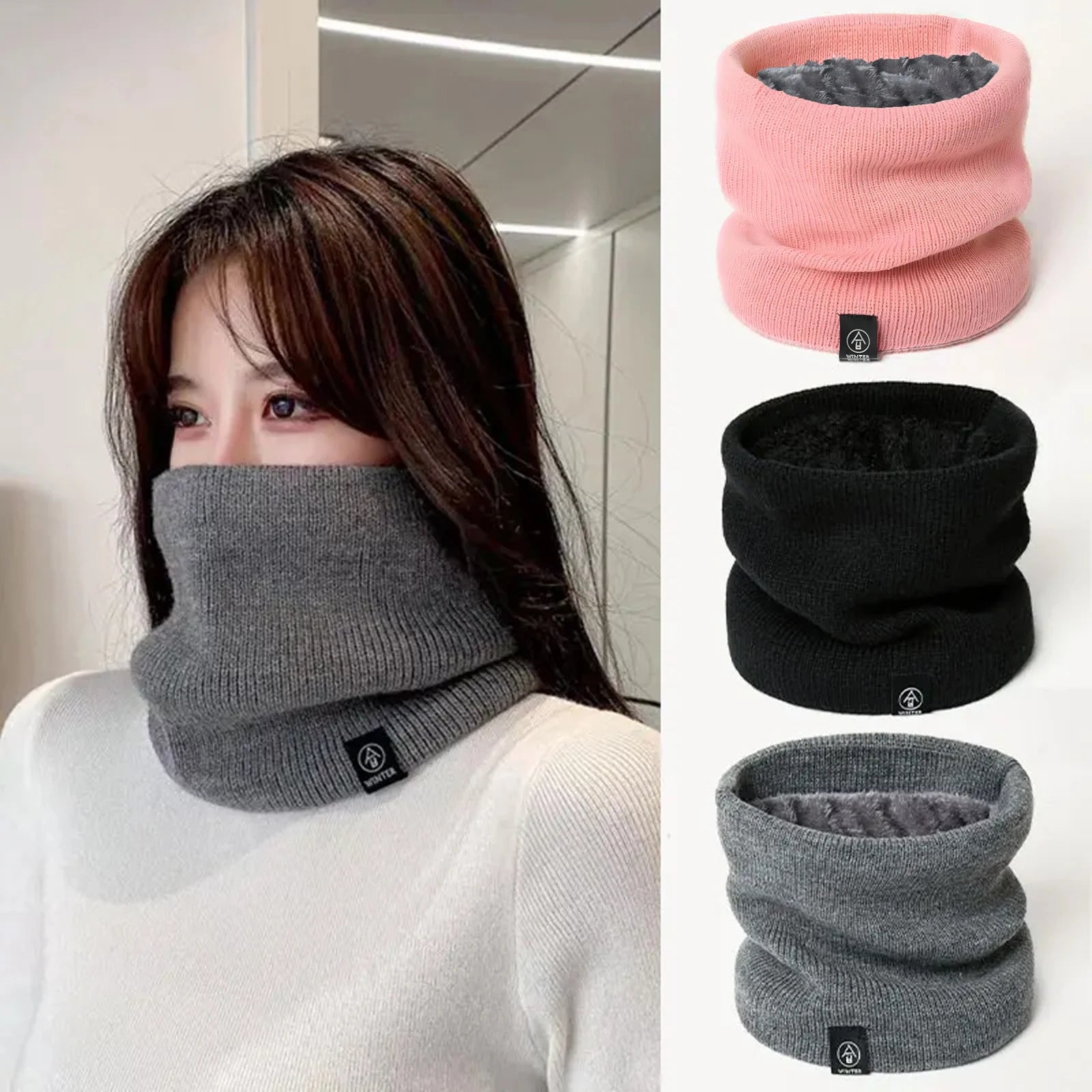 Fashion Women Knitted Scarf Solid Cashmer Like Winter
