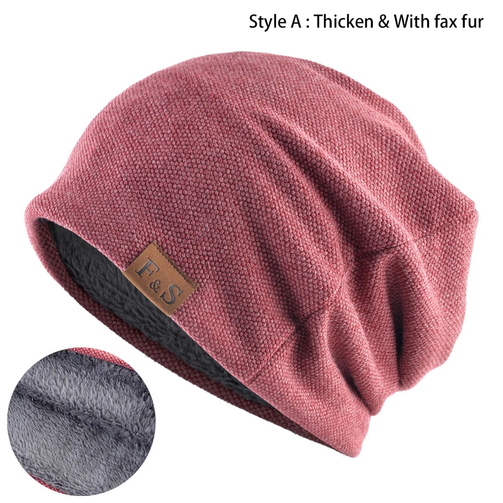 1pcs Warm Knitted Beanie Hat For Men And Women