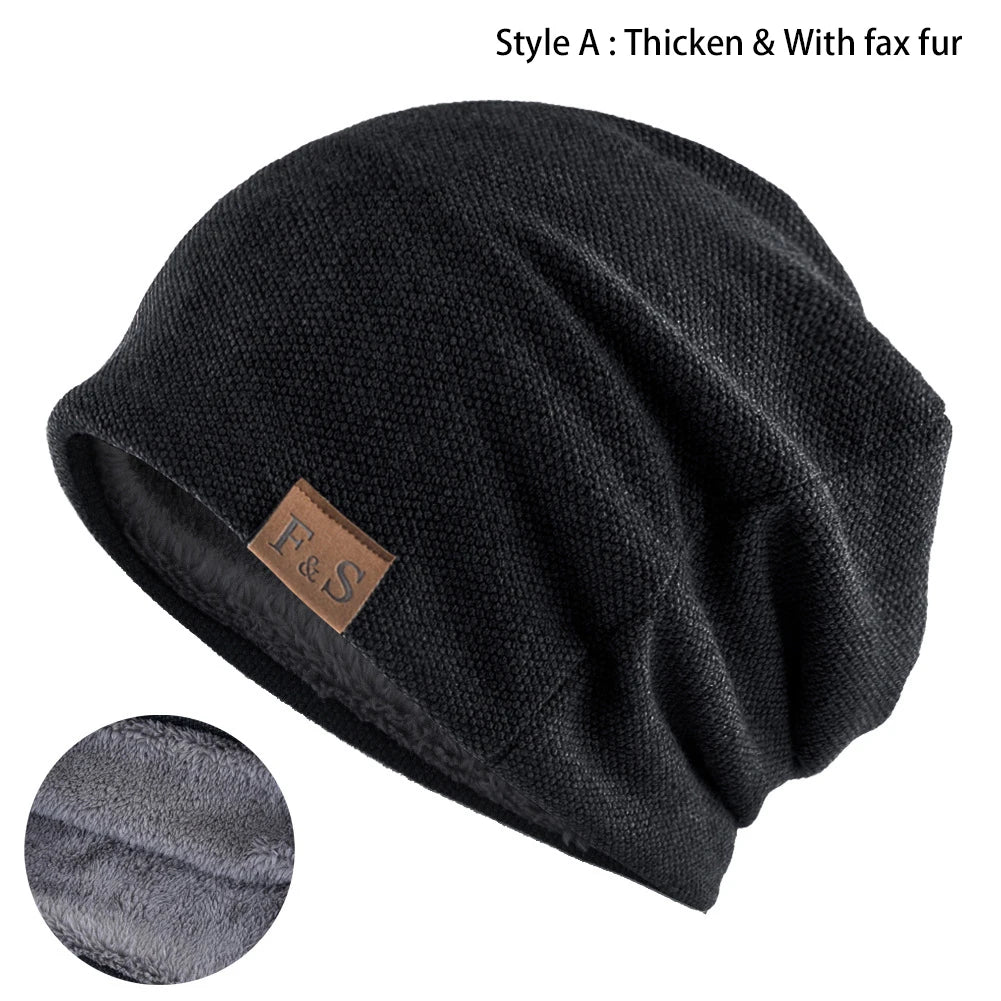 1pcs Warm Knitted Beanie Hat For Men And Women