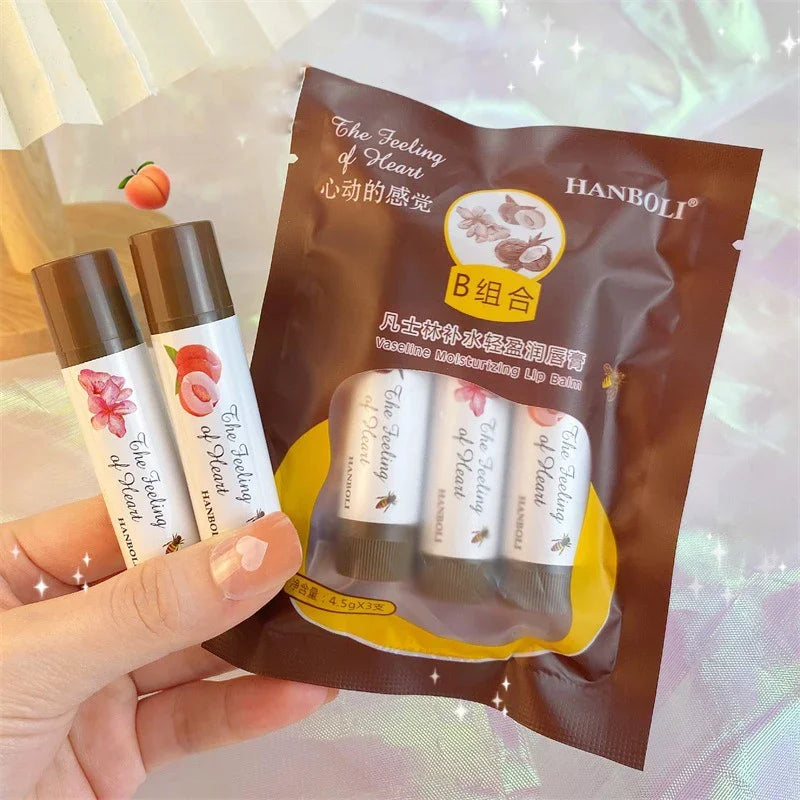 1-3 Pcs Fruity Lip Balm Moisturizing Lip Gloss Nature Nourishing Temperature Change Color Lipstick Cute Jelly Tinted Lip Care