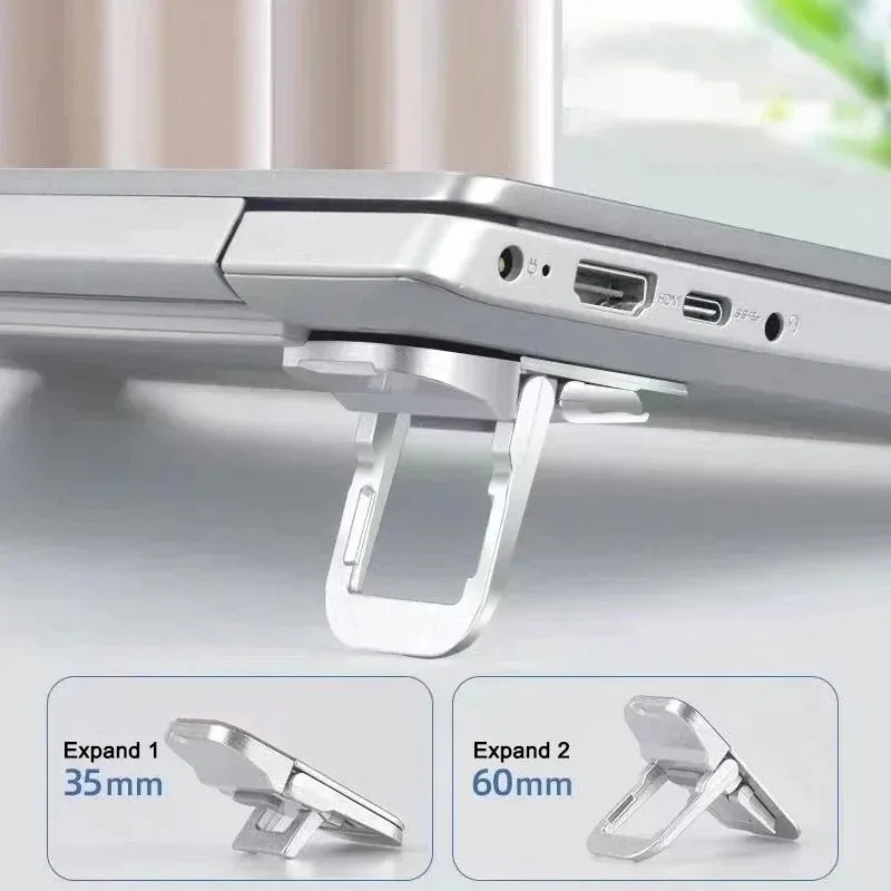 2pcs/Set Foldable Laptop Stand Portable Notebook Support Holder Adjustable Riser Cooling Bracket Universal for Laptop Tablet