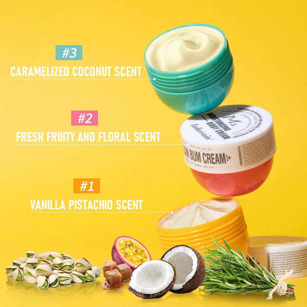 Bady Cream Hip Buttock Care Cream MoisturizingFirming Body Massager Gel Caramel Vanilla Floral ButtCare 80g