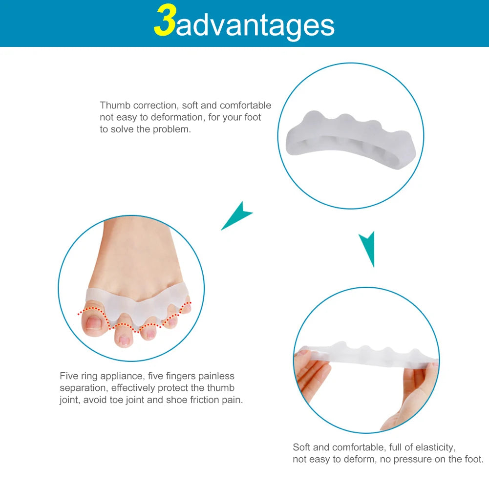 2/4pcs Toe Separator Corrector Soft
