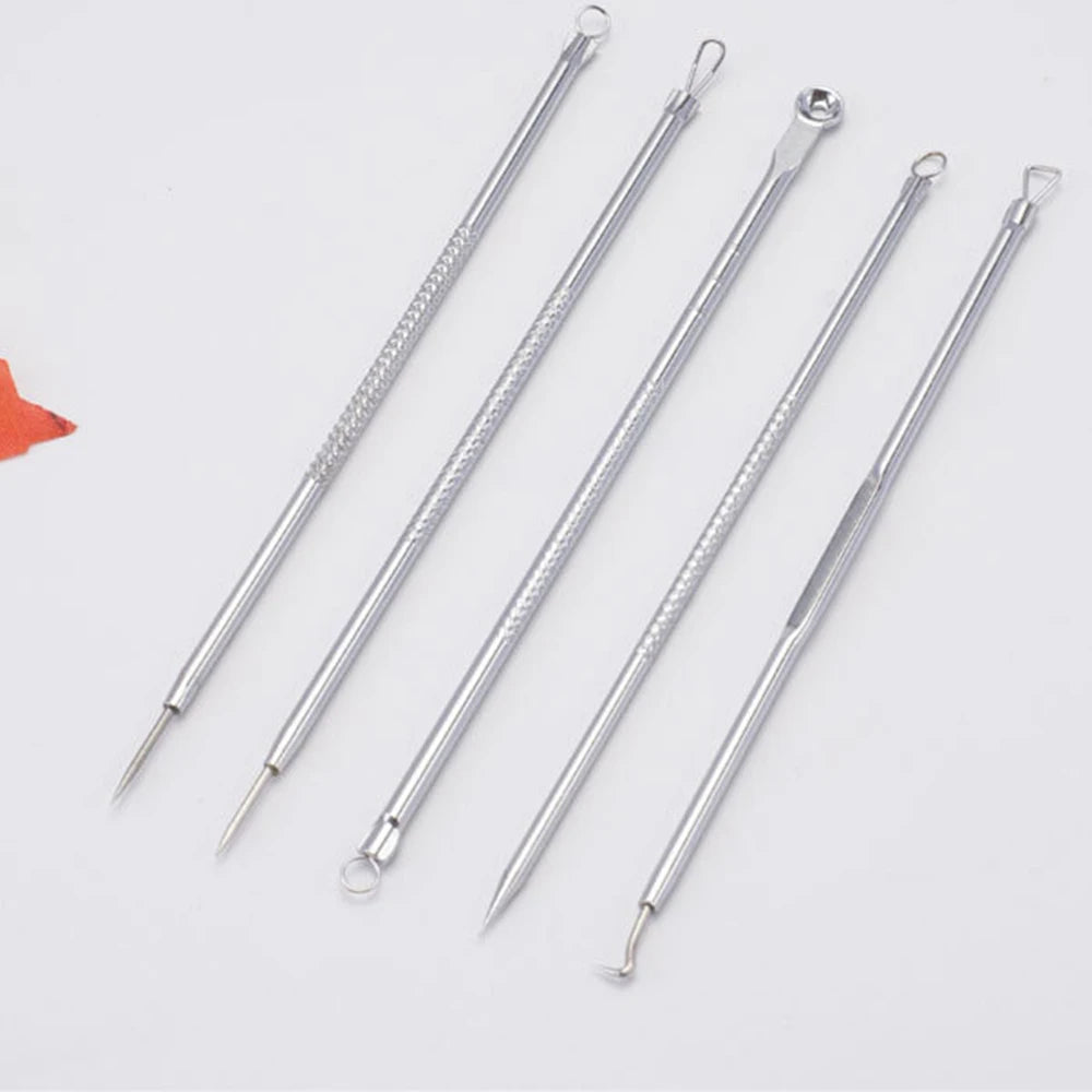 9Pcs Stainless Acne Blackhead Removal Needles Acne Remover Squeeze Deep Cleansing Facial Blackhead Eliminators Skin Beauty Tools