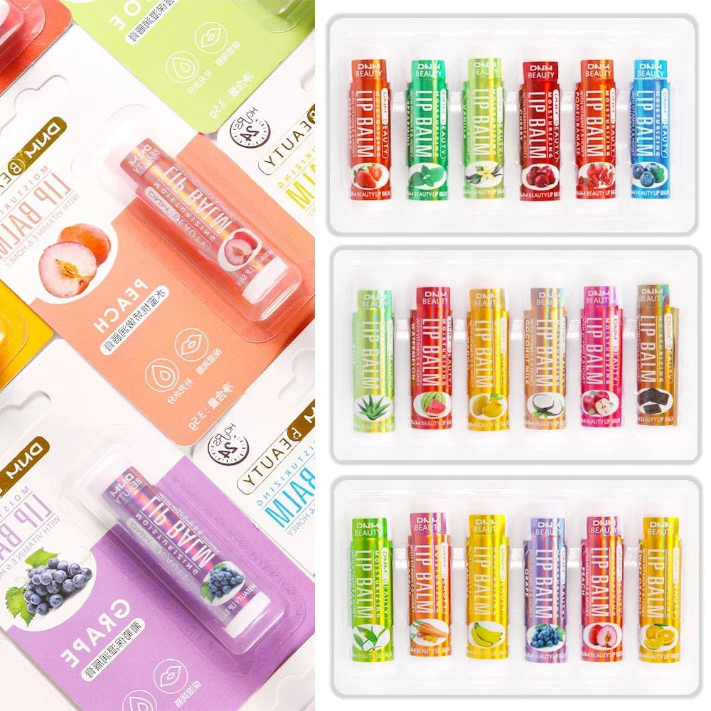 Fruit Lip Balm Winter Fashion Moisturizing Lip Oil Long-Lasting Clear Transparent Natural Aloe Lipstick Lip Care Lipstick Makeup