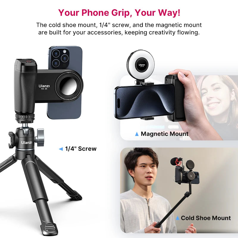 Ulanzi MA35 MagSafe Bluetooth Shutter Smartphone Camera Handle