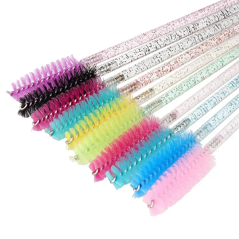 Wholesale 50Pcs Eyelash Brushes Makeup Brushes Disposable Mascara Wands Applicator Spoolers Lashes Cosmetic Brush Makeup Tools