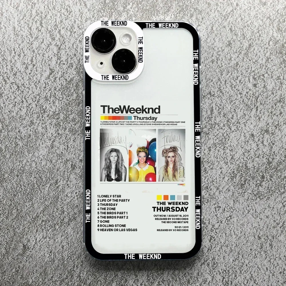The Weeknd XO Minimalist Poster Phone Case For iPhone 16 15 11 13 12 14 Pro MAX Mini SE 8 7 Plus Cover Transparent Fundas Coque