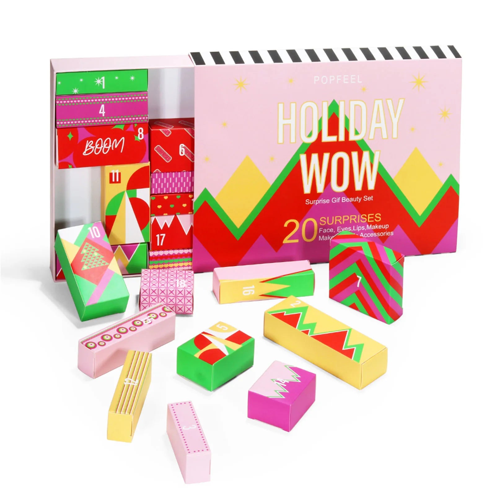 2022 Face Makeup Christmas Countdown Calendar Box Makeup Tools Countdown Calendar Gift Boxes Lipstick Eye Shadow Cosmetics Set