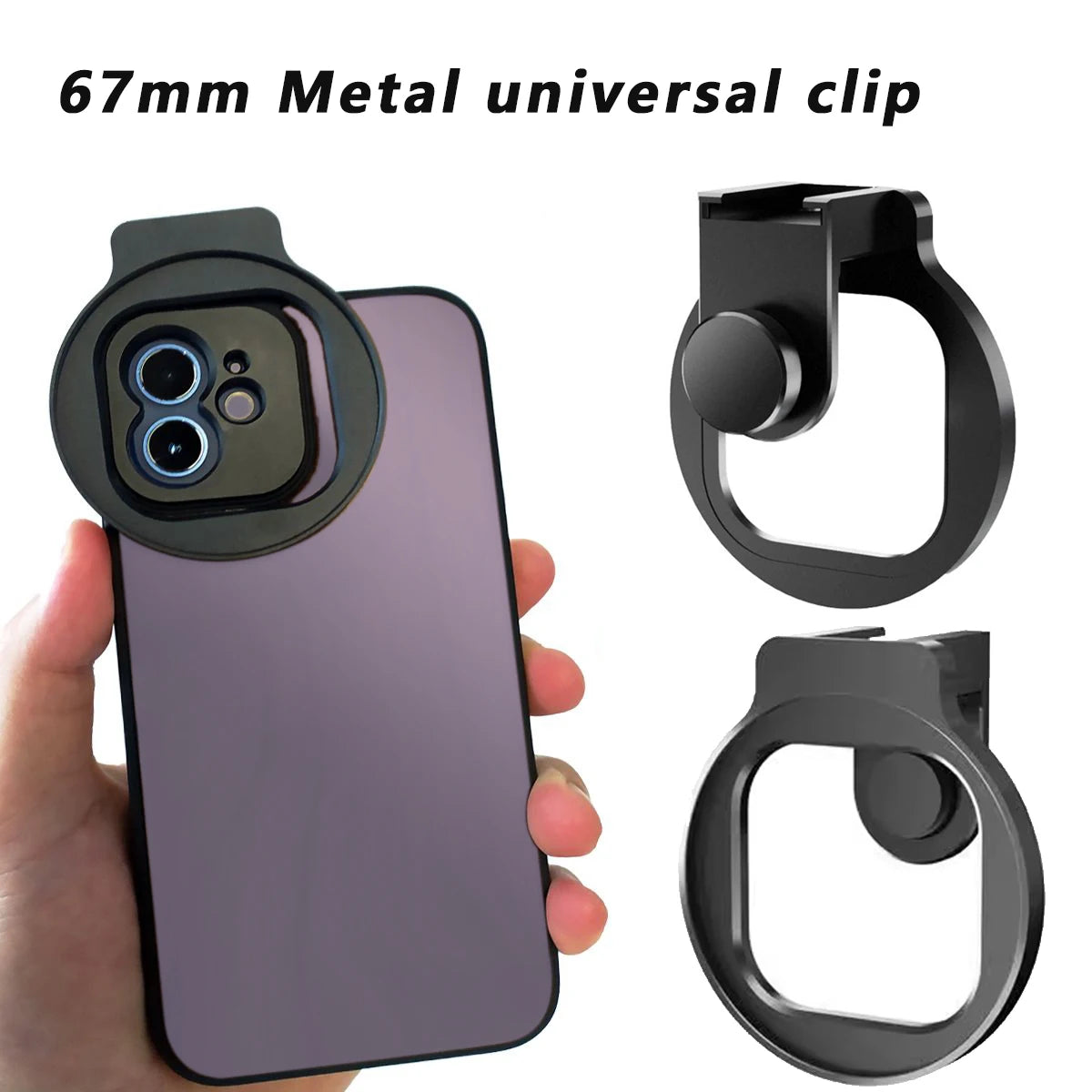 67mm Metal Phone Filter kit Cold Shoe Mount Lens Starlight Black Mist VND CPL for iPhone Pro Max Samsung Android HUAWEI Xiaomi