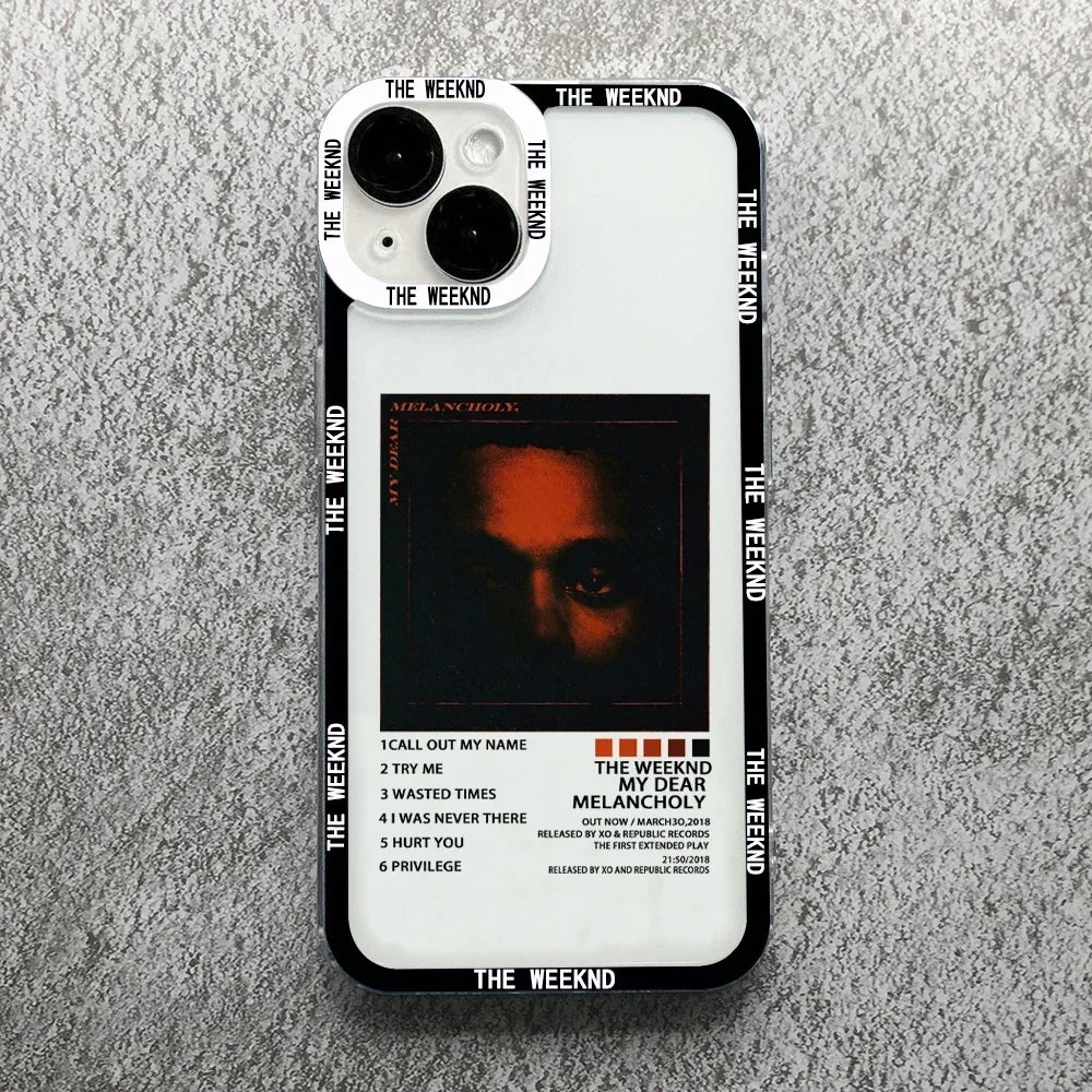 The Weeknd XO Minimalist Poster Phone Case For iPhone 16 15 11 13 12 14 Pro MAX Mini SE 8 7 Plus Cover Transparent Fundas Coque