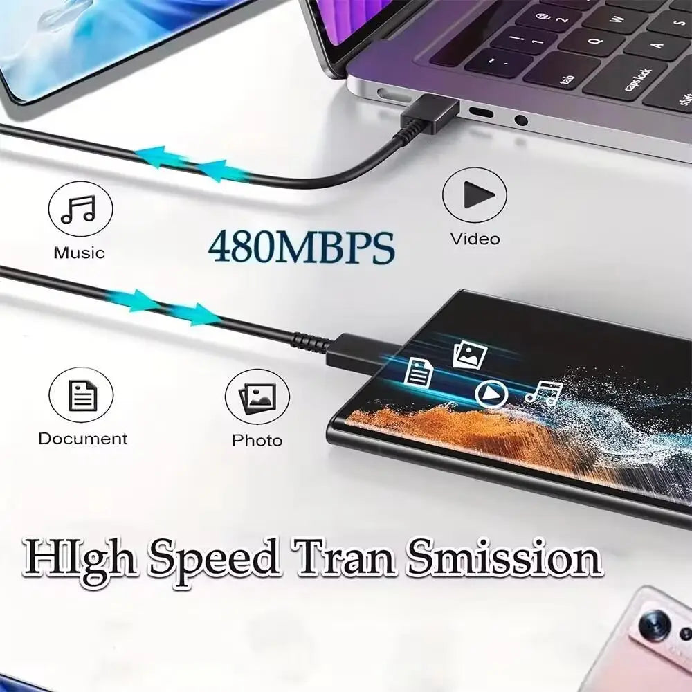 45W PD Charger Super Fast Charging USB C Phone Adapter For Samsung Galaxy S24 S23 S22 Ultra Note Type C Quick Charger Cable Suit